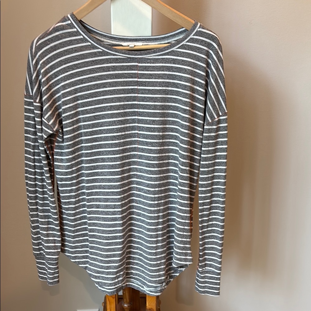 Mystery Gray Striped Women's Top